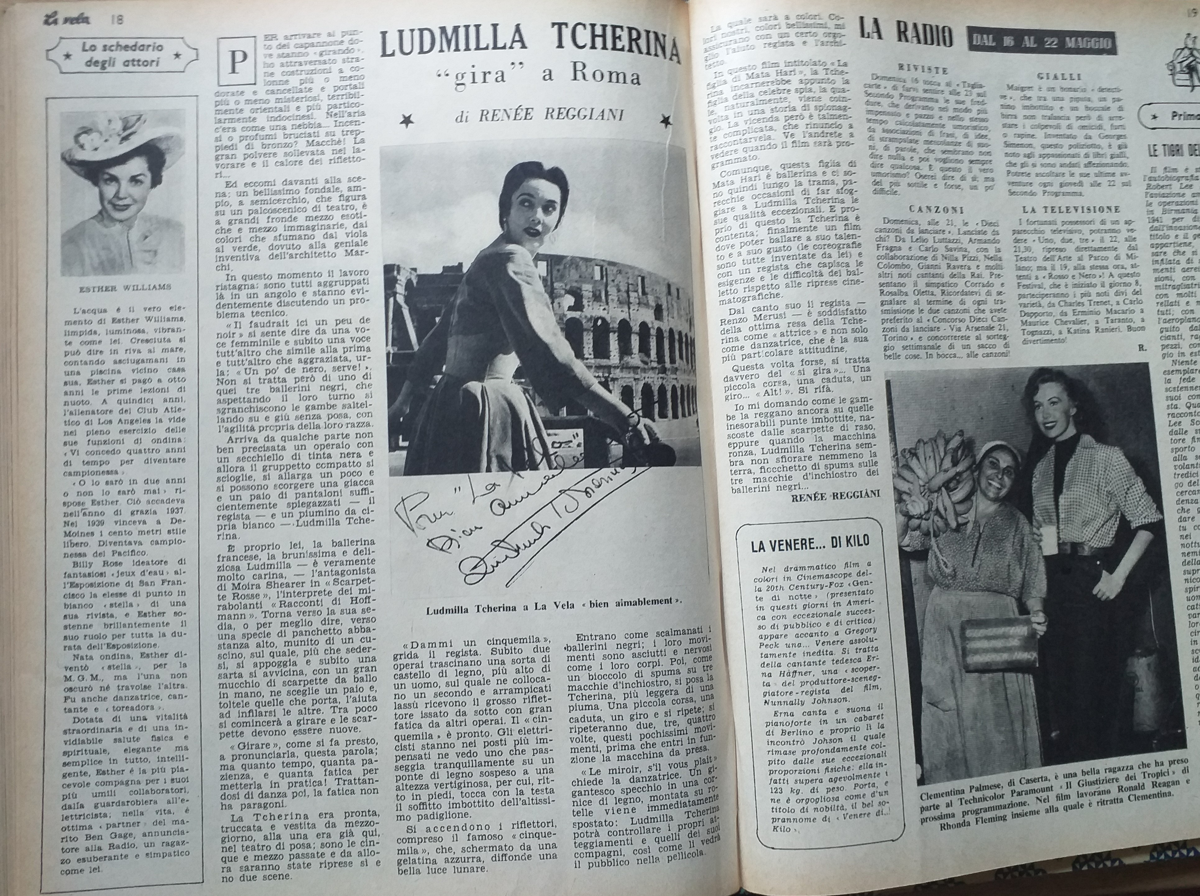 Ludmilla Tcherina "gira" a Roma
